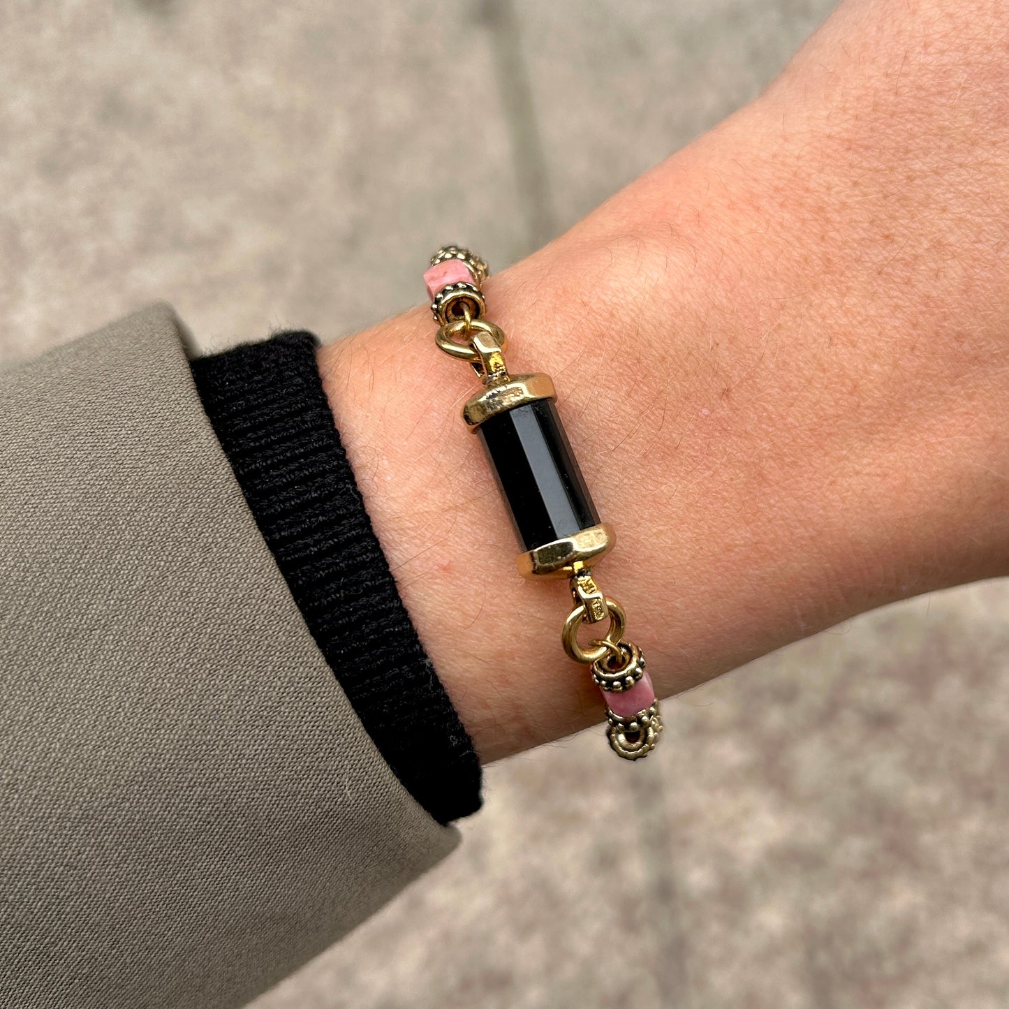 BRACELET - CYLINDRE NOIR