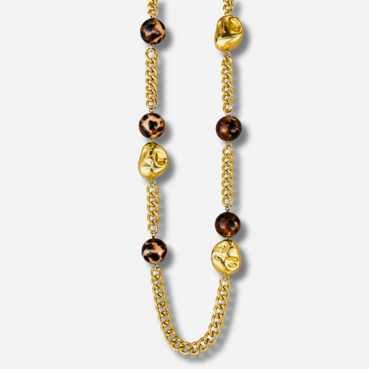 Sautoir safari gold francine bramli paris