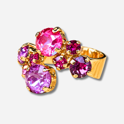 Bague Amae Orchidée Crézus rose violet