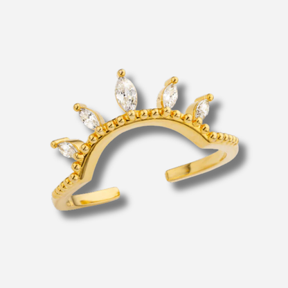 Bague Bianca Mya Bay dorée avec zirconiums marquise