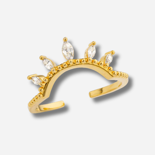 Bague Bianca Mya Bay dorée avec zirconiums marquise