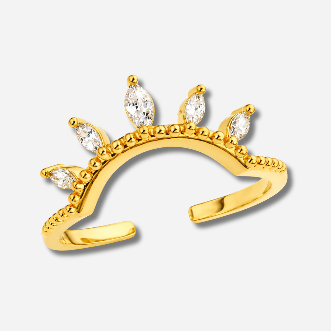 Bague Bianca Mya Bay dorée avec zirconiums marquise