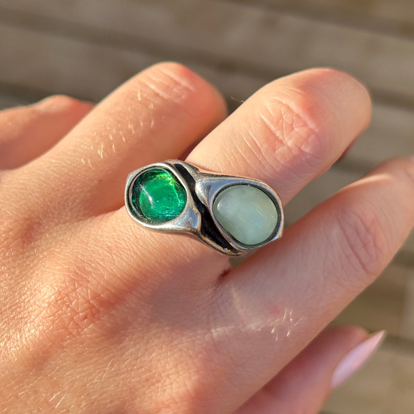 BAGUE - DUO VERT