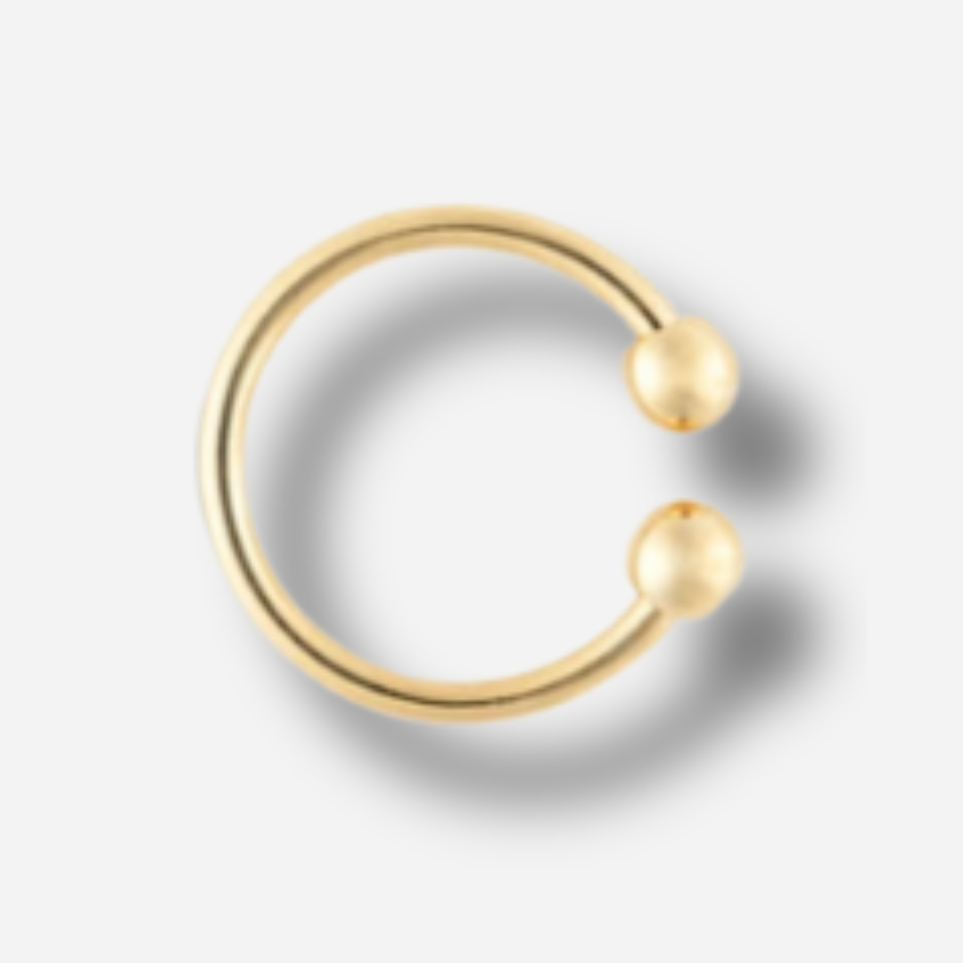 Bague earcuff Isis Sigal doré argent 2 en 1