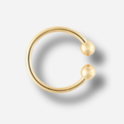 Bague earcuff Isis Sigal doré argent 2 en 1