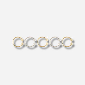 Bague earcuff Isis Sigal doré argent 2 en 1