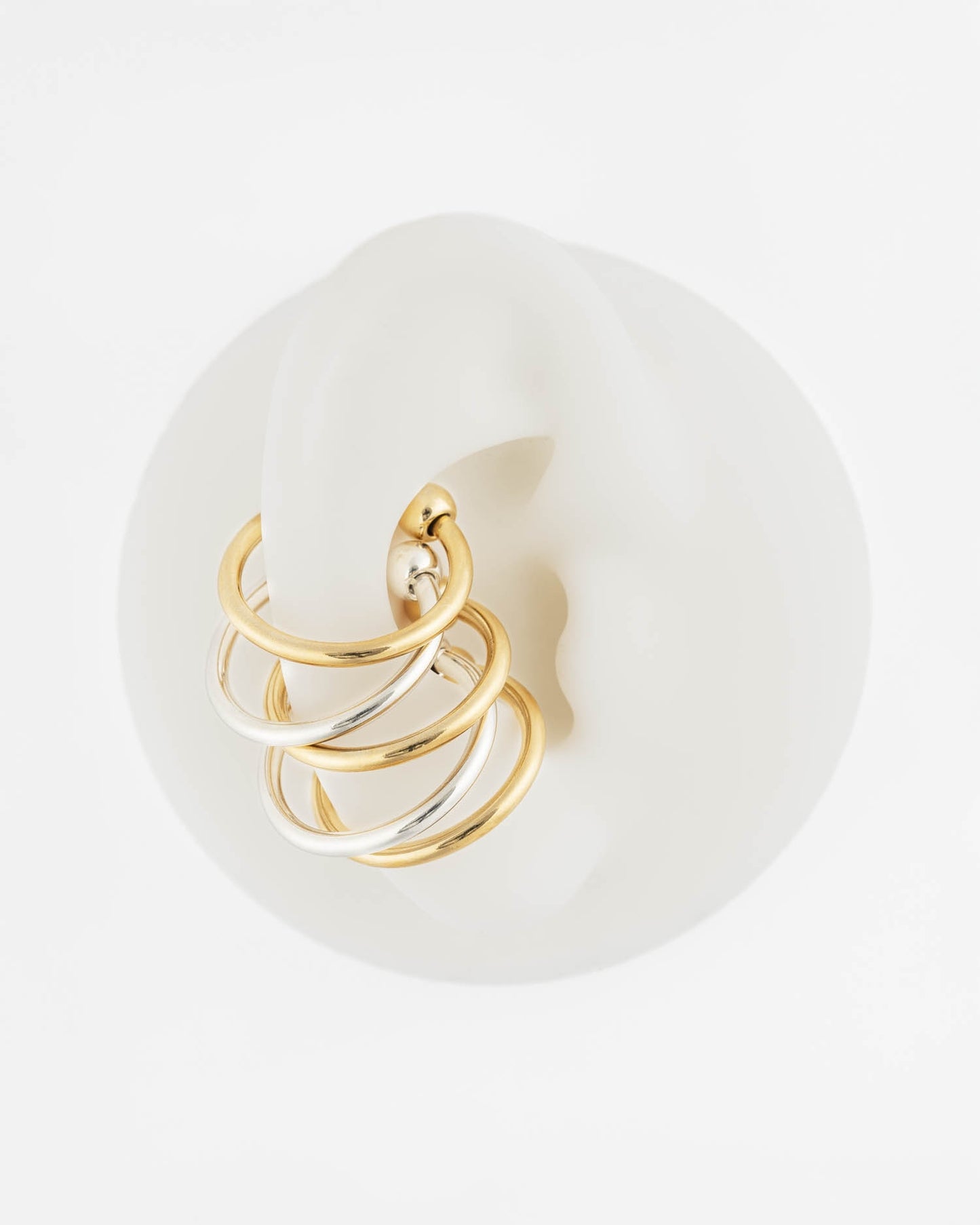 Bague earcuff Isis Sigal doré argent 2 en 1
