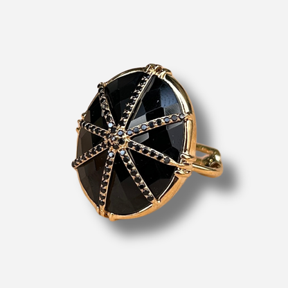 bague-etoile-zircon-spinelle-noire-aufildelo-divinity-sete
