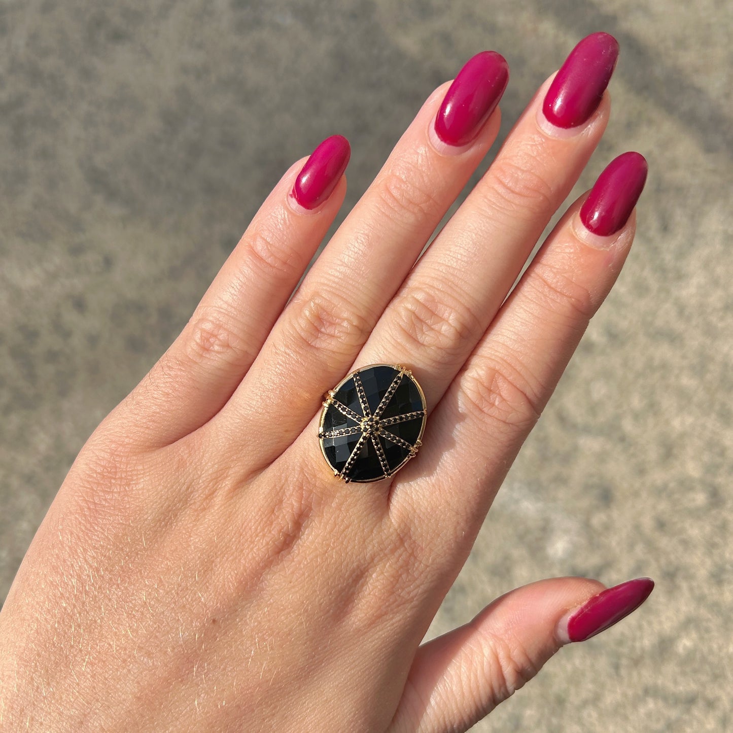 bague-etoile-zircon-spinelle-noire-aufildelo-divinity-sete