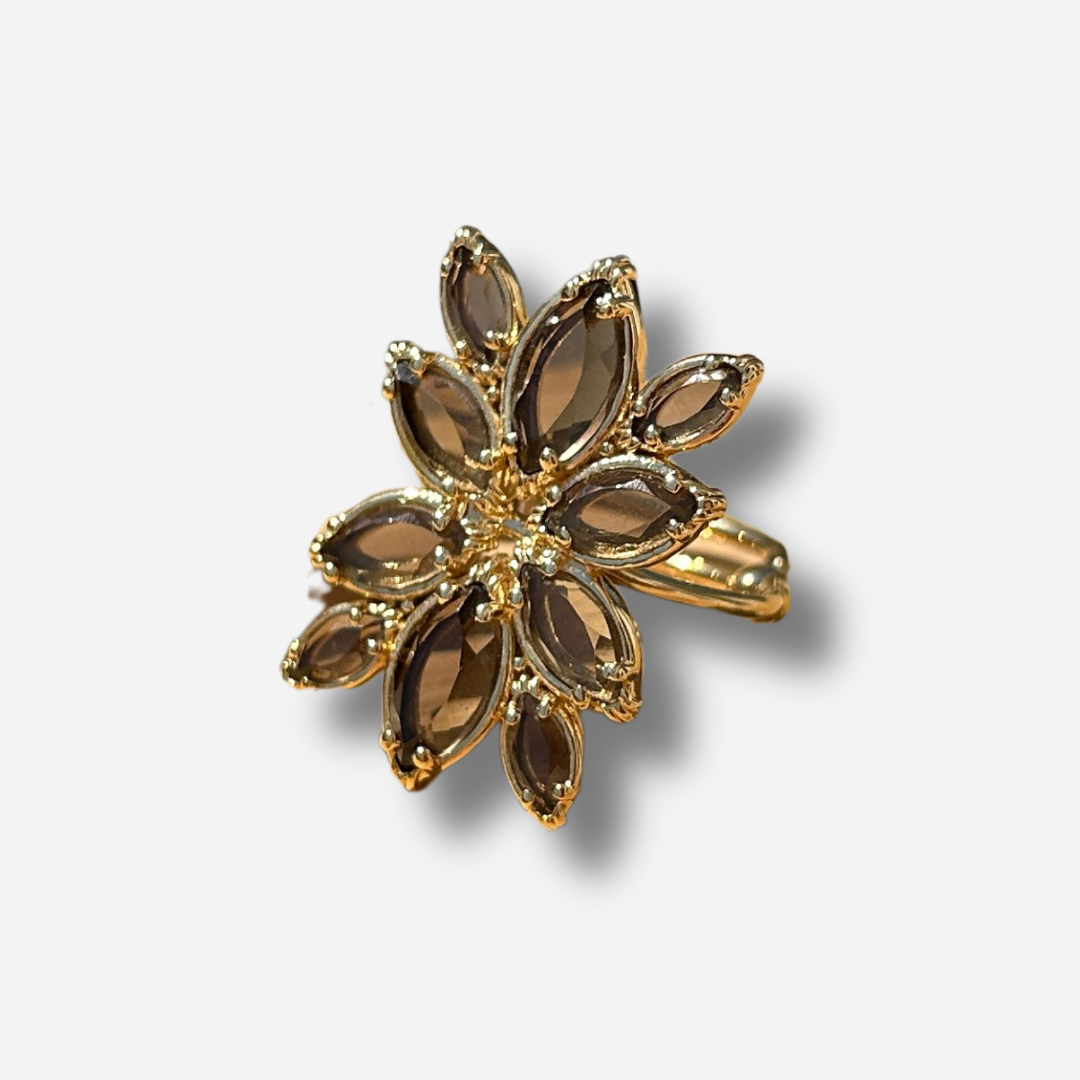 bague-fleur-quartzfume-aufildelo-divinity-sete