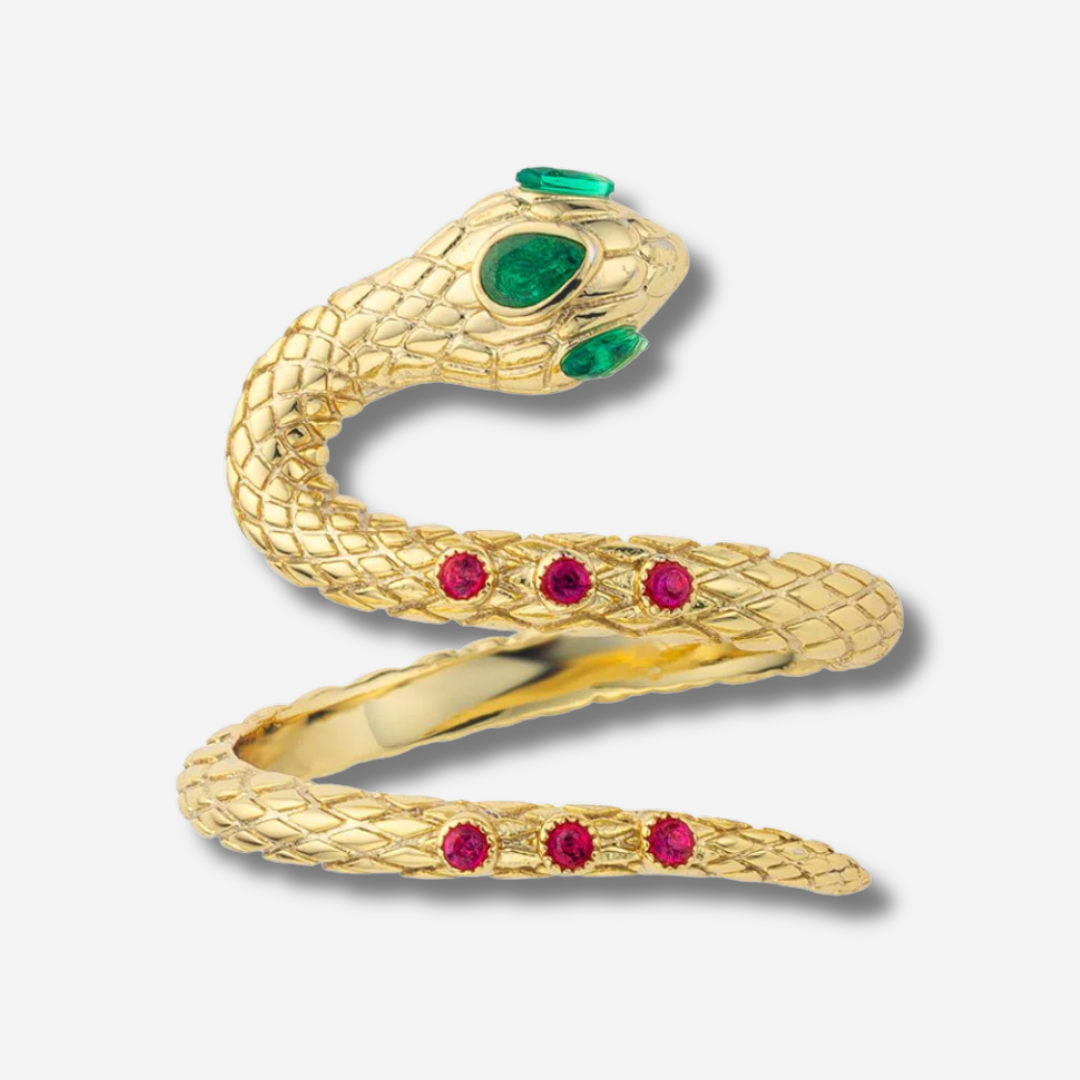 Bague Green Fuchsia Snake Mya Bay