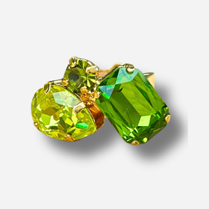 Bague Kaina Lime Crézus pierres vert lime doré réglable
