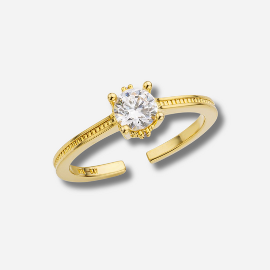 Bague Lovely Simplicity Mya Bay dorée avec cristaux