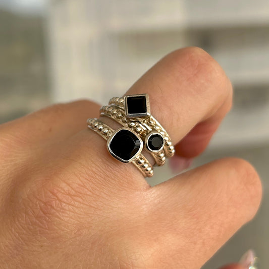 BAGUE - LUCIE ONYX NOIR