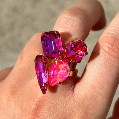 Bague Maelia Framboise portée Crézus