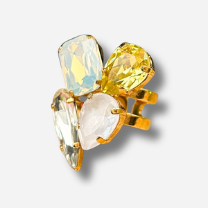 Bague Maelia Vanille Crézus jaune blanc