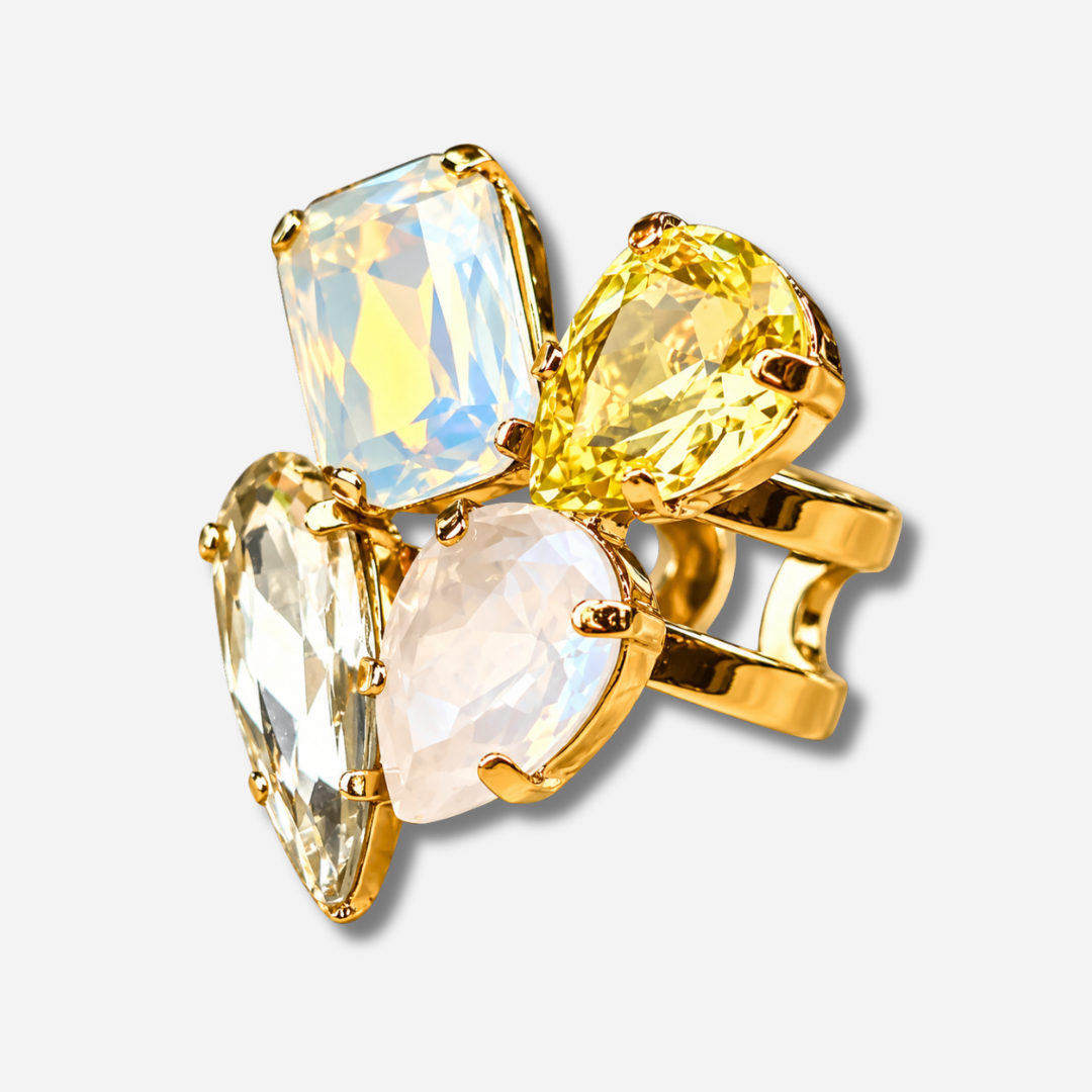 Bague Maelia Vanille Crézus jaune blanc