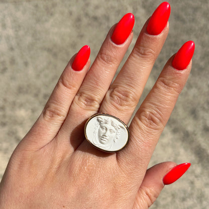 Bague Medusa léopard ronde Grandtour Collection