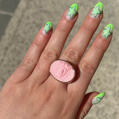 Bague Medusa rose poudré Grandtour Collection