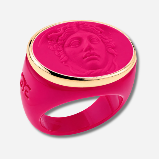 Bague Médusa rose violet Grandtour Collection pierre colorée réglable