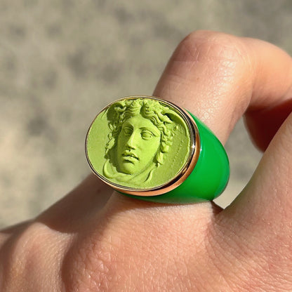 Bague Medusa vert menthe pastel Grandtour Collection