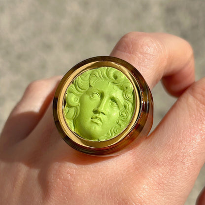 Bague Medusa XXL verte effet écaille Grandtour Collection