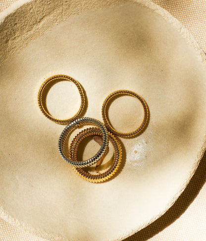Détail texture bague Micro Zag