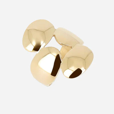 Bague Moebi Zag dorée multi anneaux effet sculptural