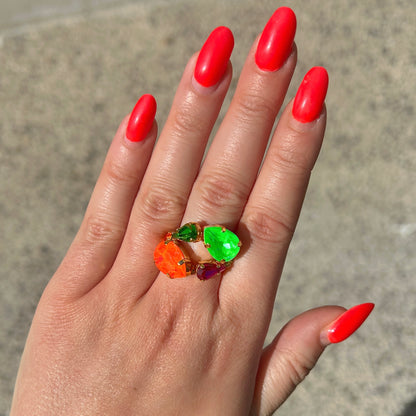 Bague colorée néon Crézus