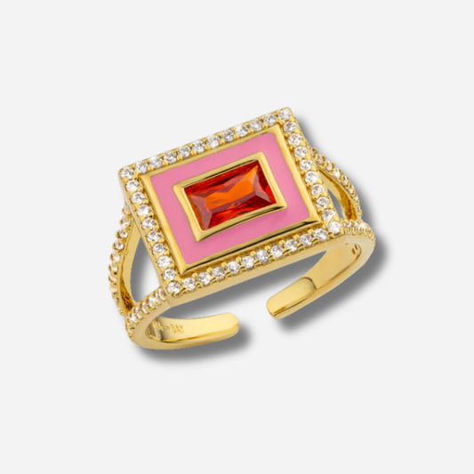 Bague Pink El Paso Mya Bay rose et rouge