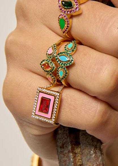 Bague Pink El Paso Mya Bay rose et rouge