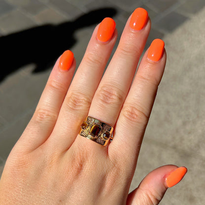 bague-plaque-trois-pierres-oeildetigre-aufildelo-divinitysete