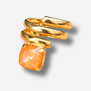 Bague Serani Mango Crézus pierre orange dorée