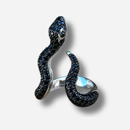 BAGUE - SERPENT NOIR
