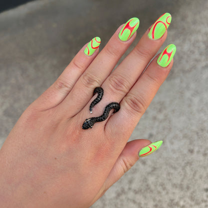 BAGUE - SERPENT NOIR