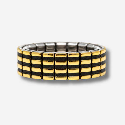 Bague SIG 6 A2 Sigal dorée et noire – Divinity Sète