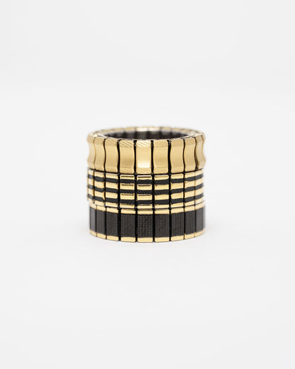 Bague SIG 6 A4 Sigal dorée et noire – Divinity Sète