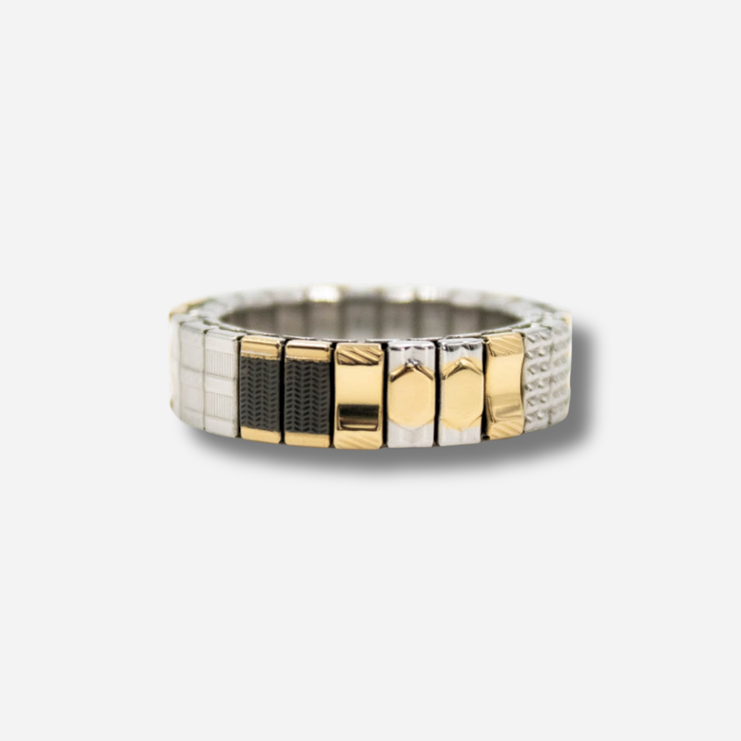 Bijou femme Sigal SIG 6 contraste argent, doré et noir