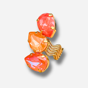 Bague Theora Mango Crézus pierres orange corail