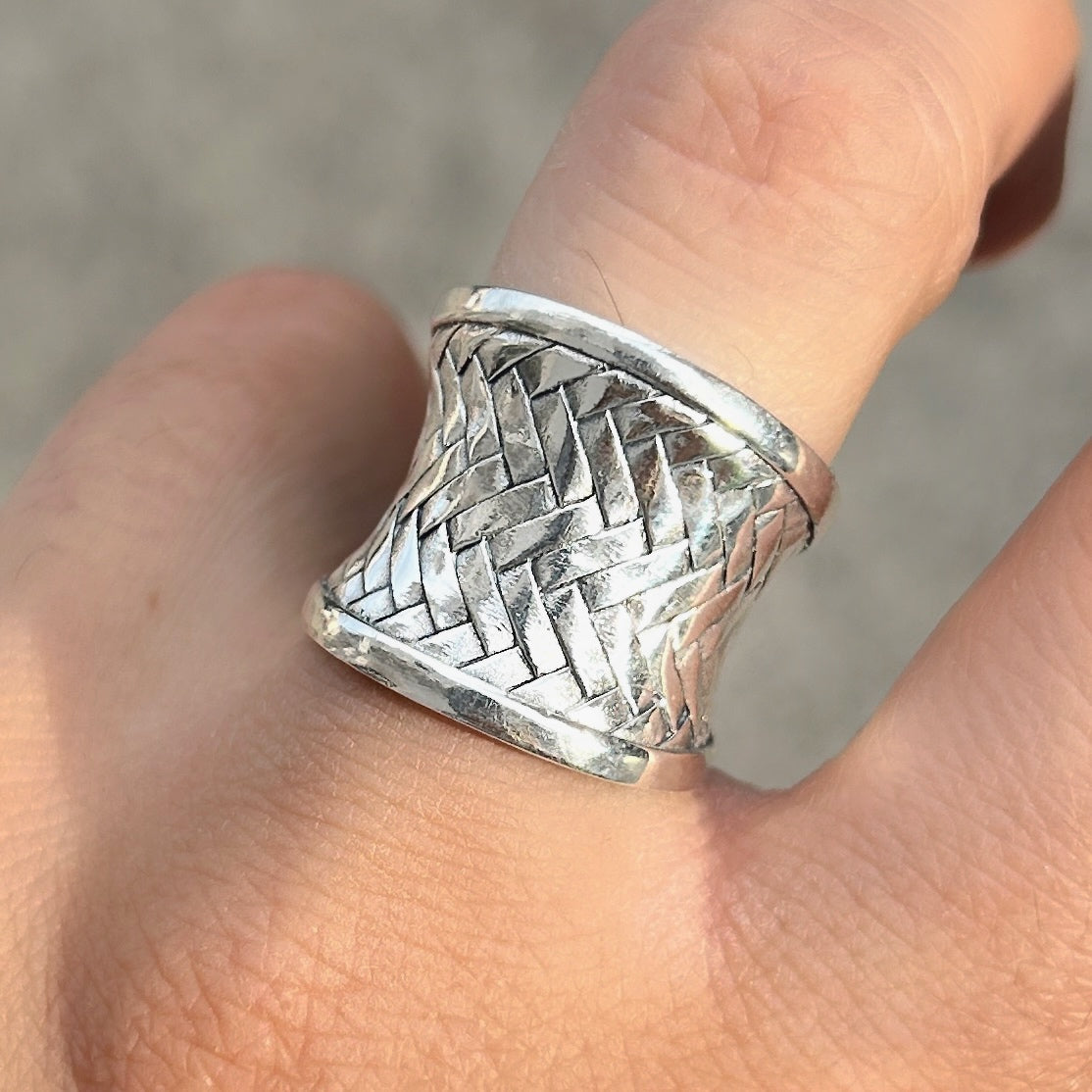 Bague Tribu N°2 réglable en argent 925 pour femme – Divinity Sète
