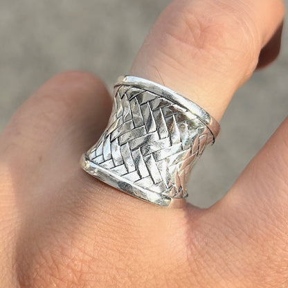 Bague Tribu N°2 réglable en argent 925 pour femme – Divinity Sète
