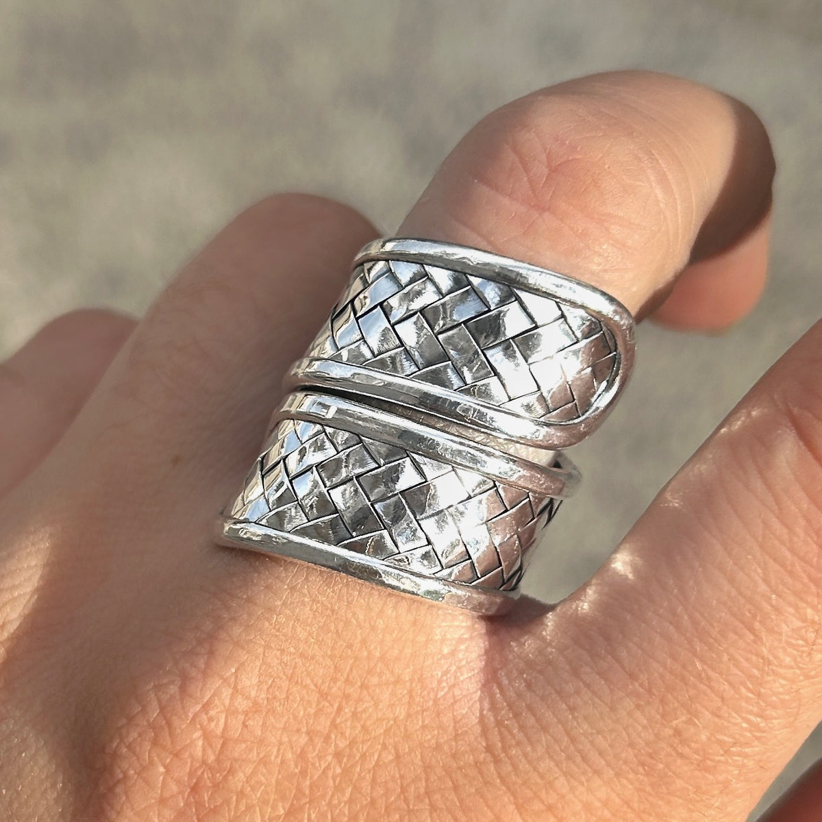 Bague Tribu N°3 réglable en argent 925 pour femme – Divinity Sète
