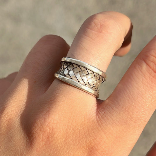 Bague Tribu 7 réglable en argent 925 pour femme – Divinity Sète
