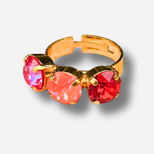 Bague Trio Flamme portée main Divinity Sète