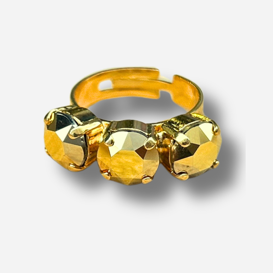 bague trio pyrite crezus portée