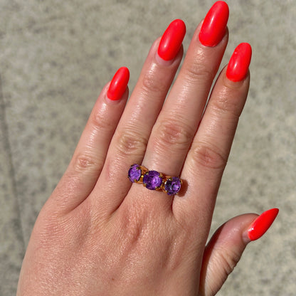 bague trio violet crezus divinity sete