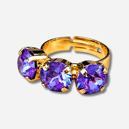 bague trio violet crezus divinity sete