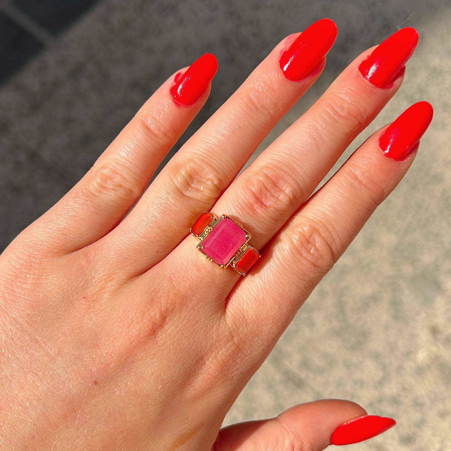 bague-trois-pierres-rectangle-cornaline-quartzfraise-aufildelo-divinity-sete