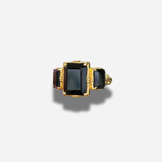 BAGUE - TROIS PIERRES RECTANGULAIRE