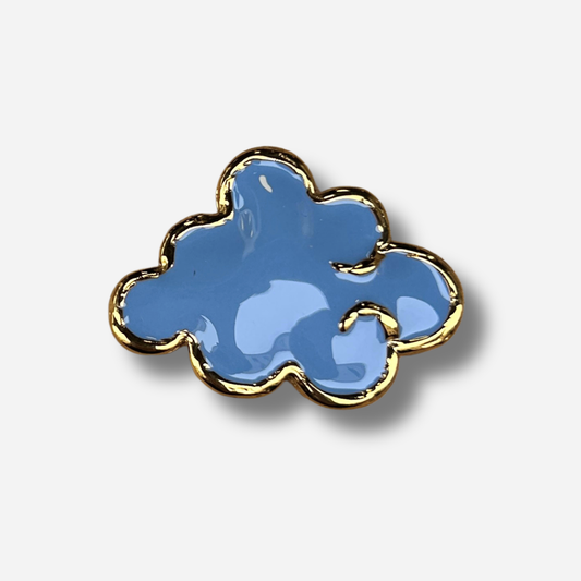 Bijou de bouton nuage bleu Annee dore cache bouton chemise